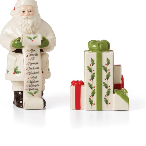 NIB! Lenox “Santa’s List” Salt & Pepper Set - Picture 1 of 7